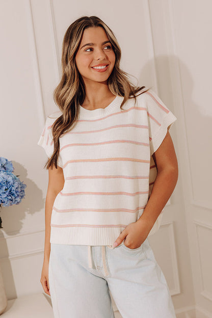 Country Club Chic Stripe Knit Top