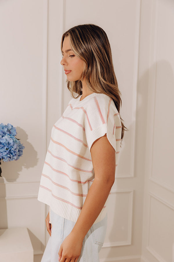 Country Club Chic Stripe Knit Top