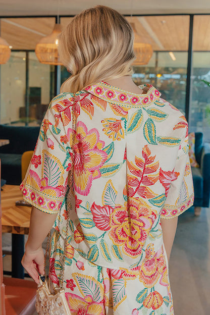 Santorini Brunch Floral Top