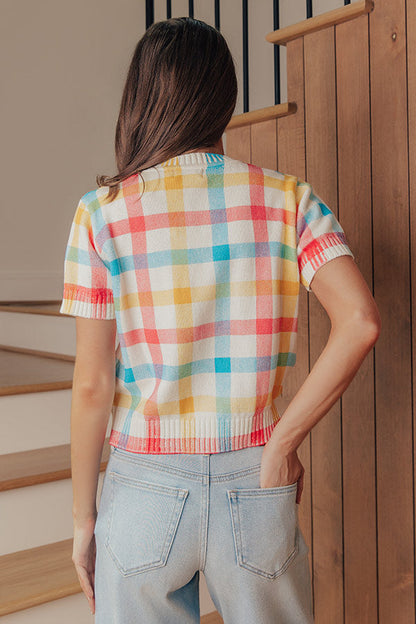 The Gracie Button Up Gingham Top