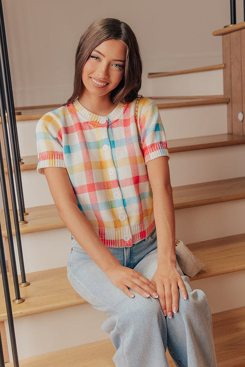The Gracie Button Up Gingham Top