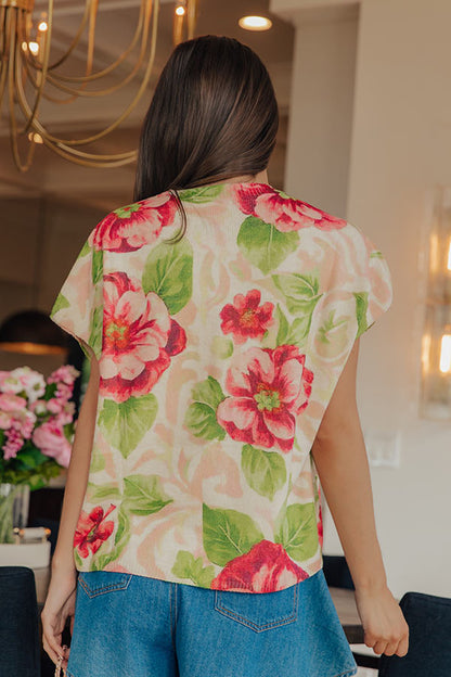 Floral Reverie Knit Sweater Top