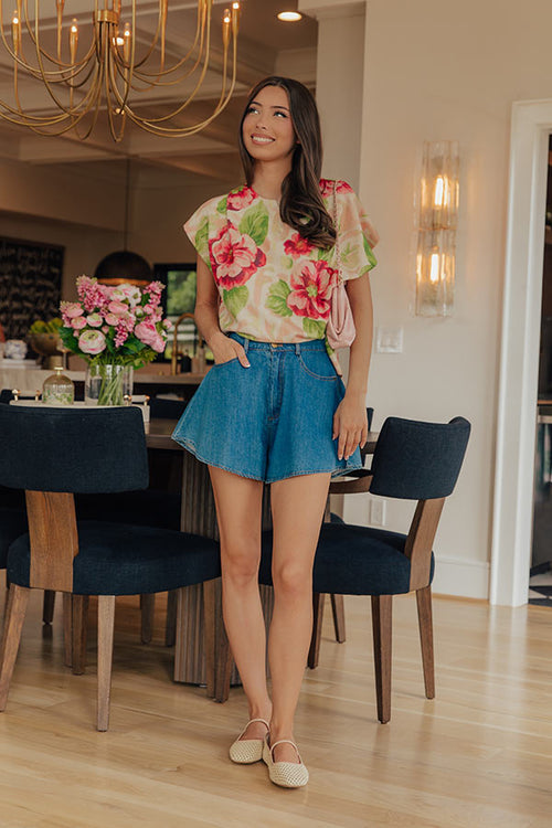 Floral Reverie Knit Sweater Top