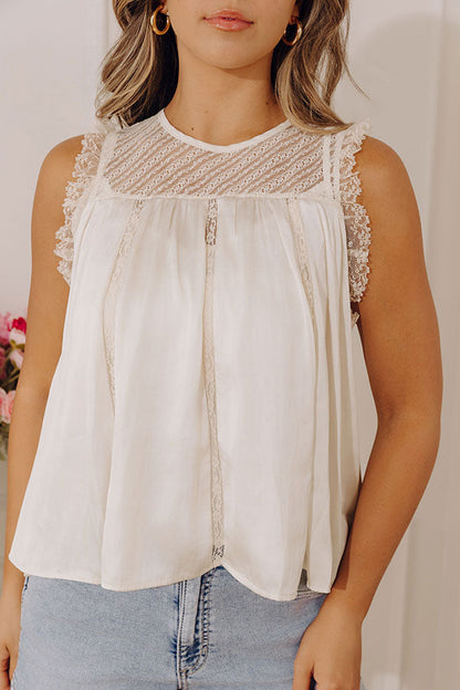Chantilly Charm Satin Top