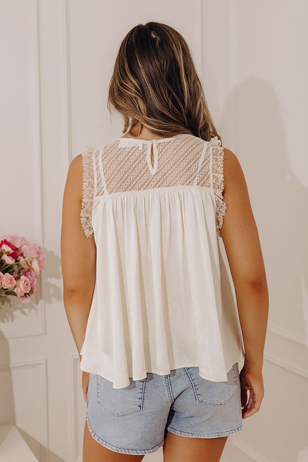 Chantilly Charm Satin Top