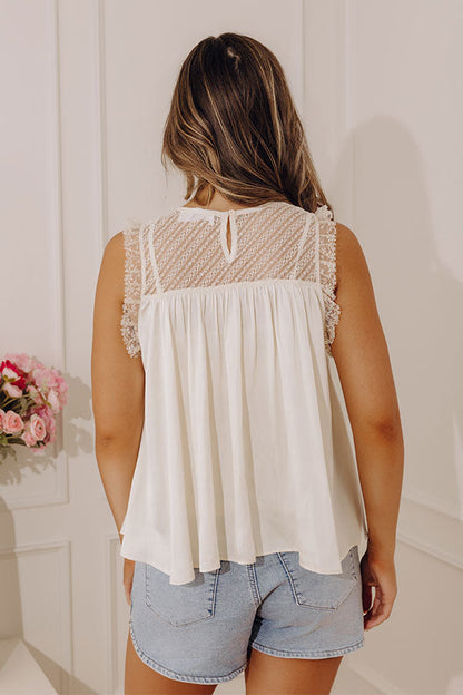 Chantilly Charm Satin Top