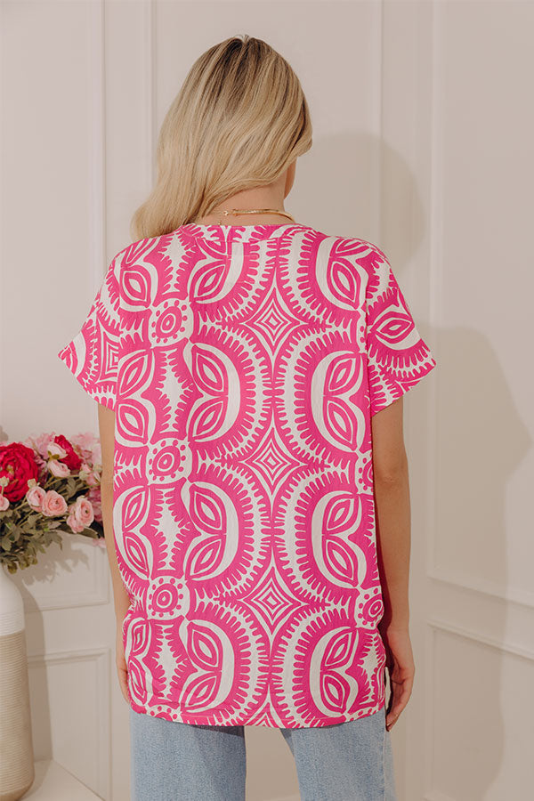 Bungalow Bliss Oversized Top in Pink