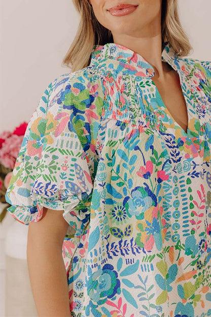 Capri Garden Floral Top