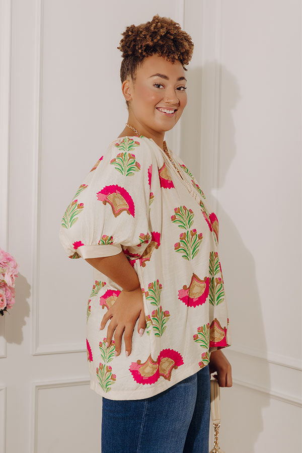 Playful Petals Floral Top Curves