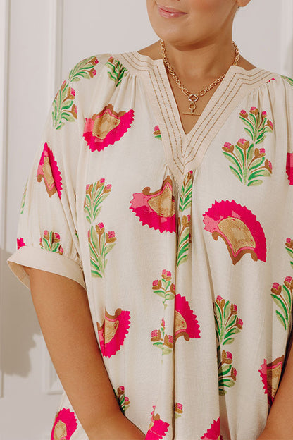 Playful Petals Floral Top Curves