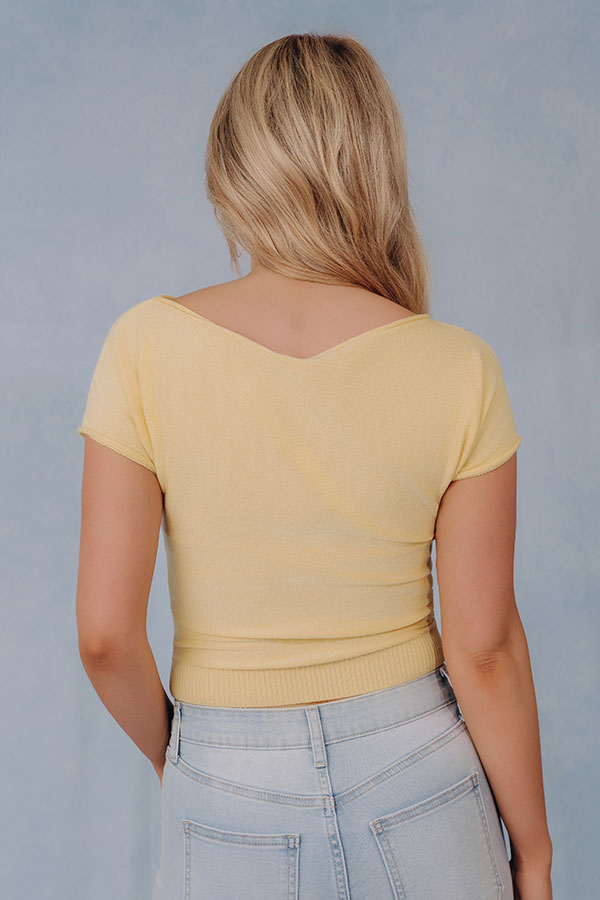 Bistro Brunch Knit Top in Yellow
