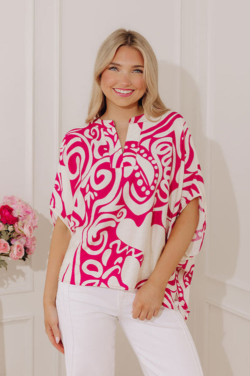 Resort Ready Dolman Top in Fuchsia