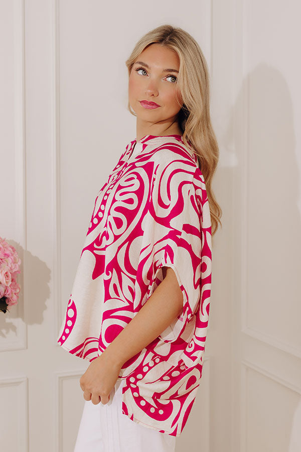 Resort Ready Dolman Top in Fuchsia