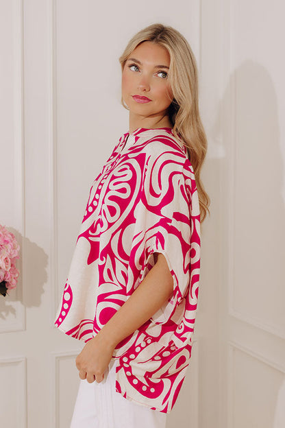 Resort Ready Dolman Top in Fuchsia
