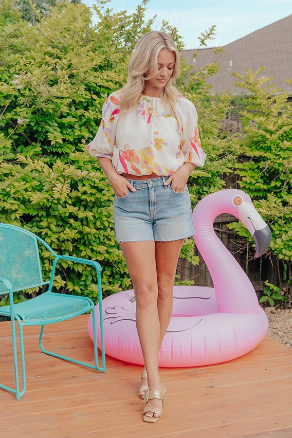 Vineyard Brunch Floral Top