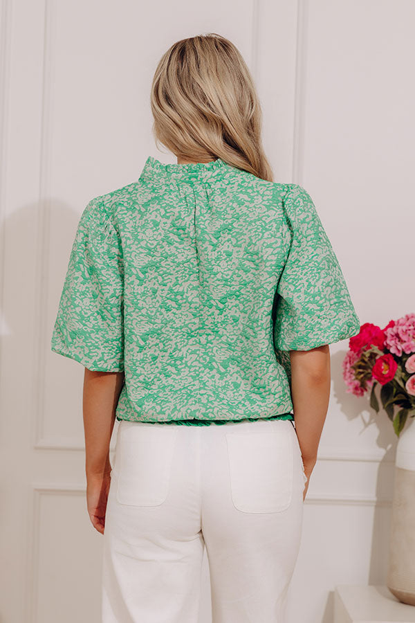 Brunch Chic Jacquard Top