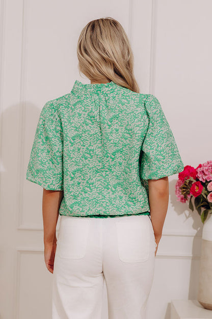 Brunch Chic Jacquard Top