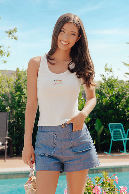Catch Of The Day Beaded Tank