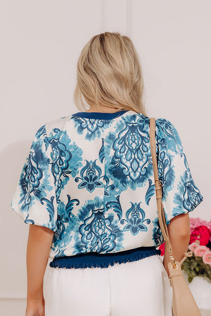 Fifth Avenue Chic Floral Satin Top