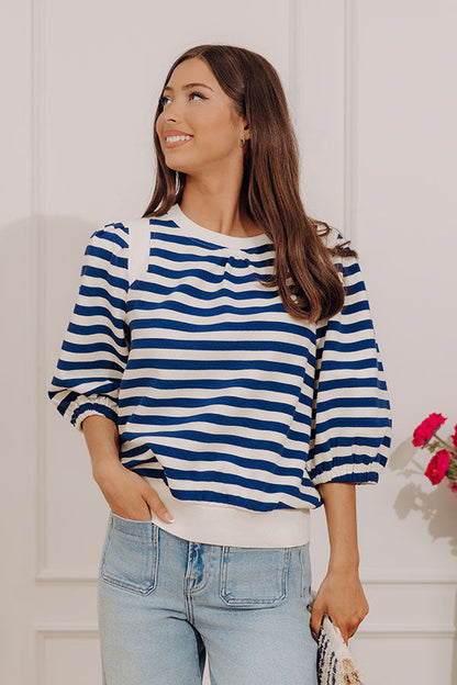 Marina Smiles Stripe Top