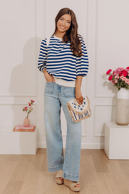 Marina Smiles Stripe Top