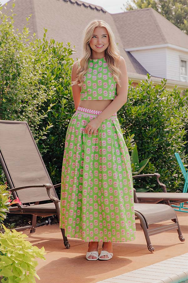 Garden Society Floral Crop Top
