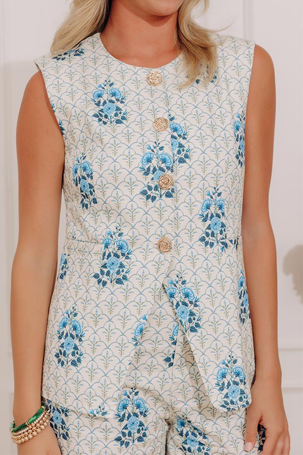 Tea Room Chic Floral Vest Top