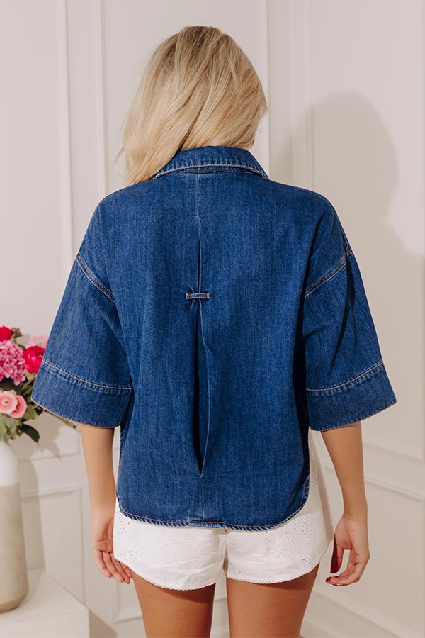 Cosmos at the Beach House Denim Top