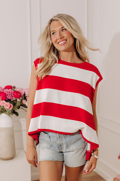 Nautical Season Oversized Stripe Top