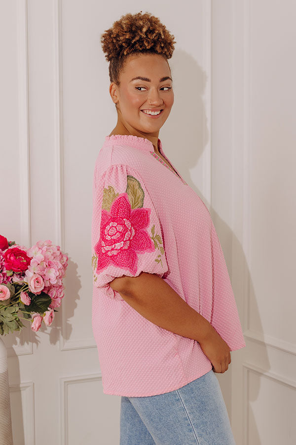 Blooming Beauty Embroidered Top Curves