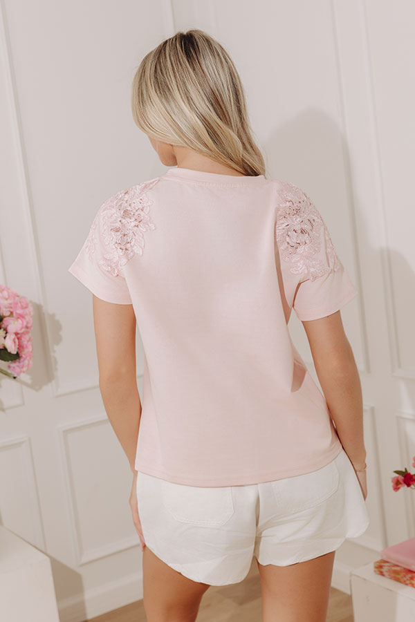 Fancy Seeing You Lace Top in Light Pink