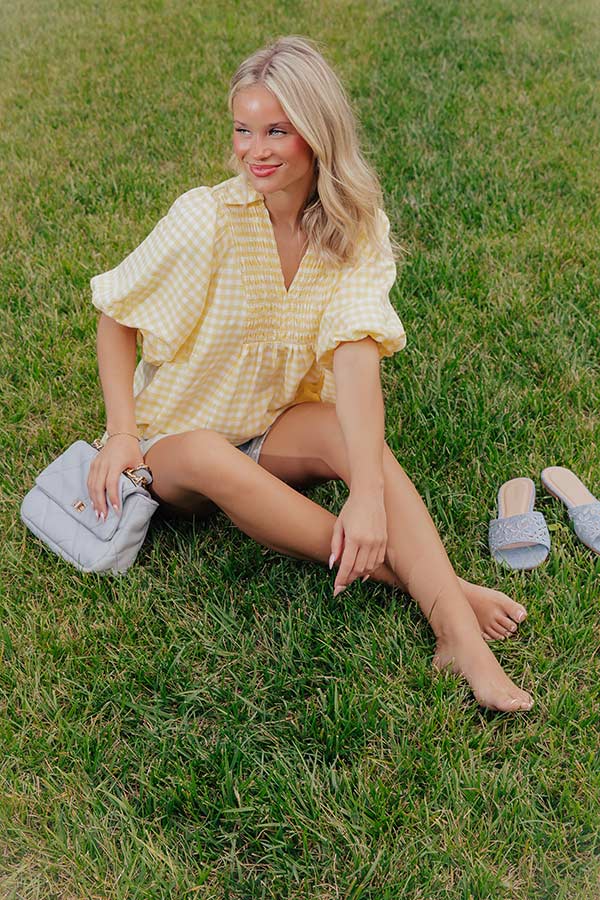 Picnic Charm Gingham Top