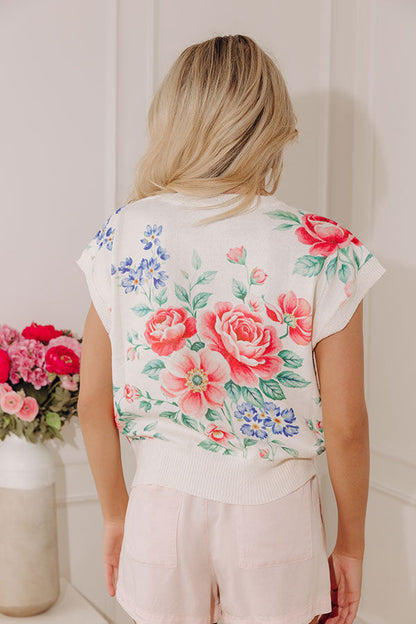 Talk Floral To Me Knit Top