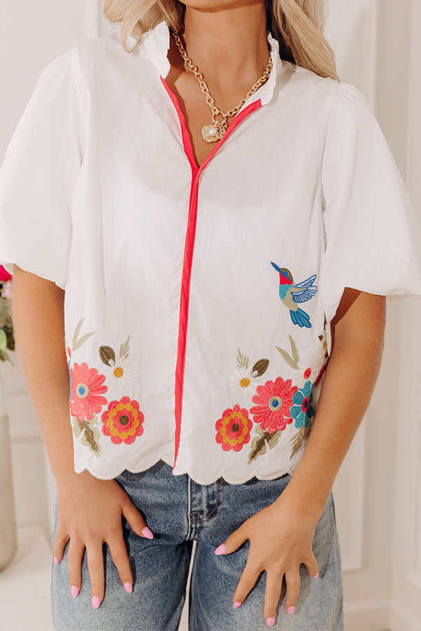 Wildflower Song Embroidered Top