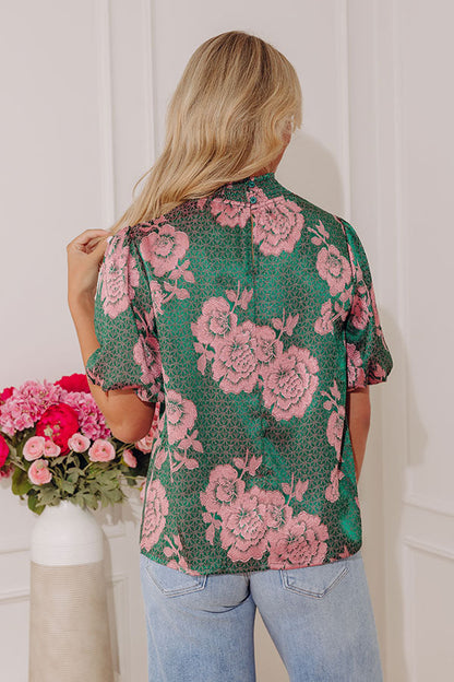 Sweet Elegance Floral Jacquard Top