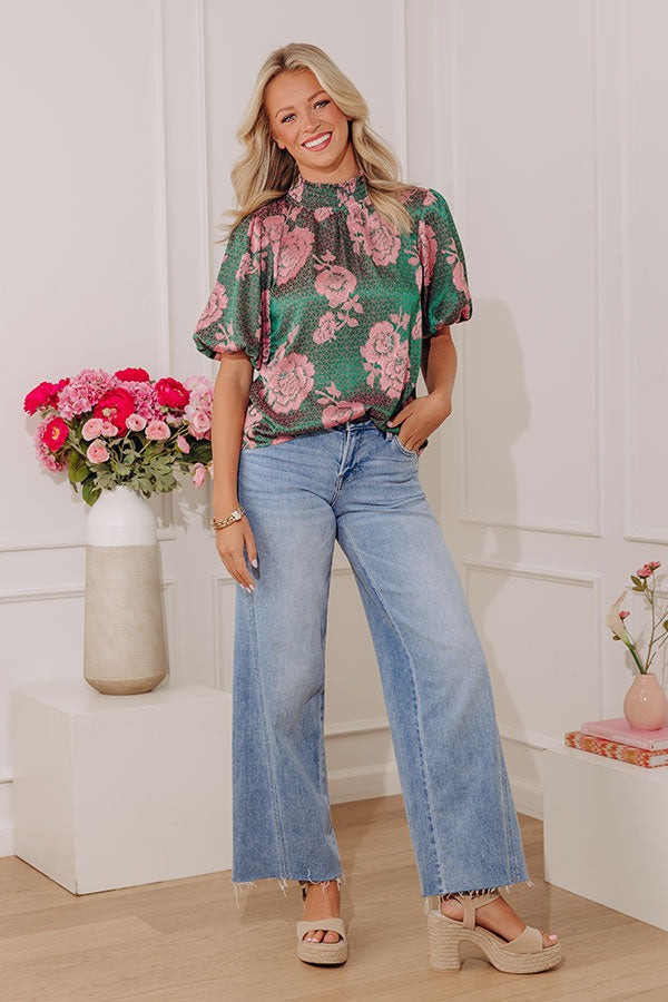Sweet Elegance Floral Jacquard Top