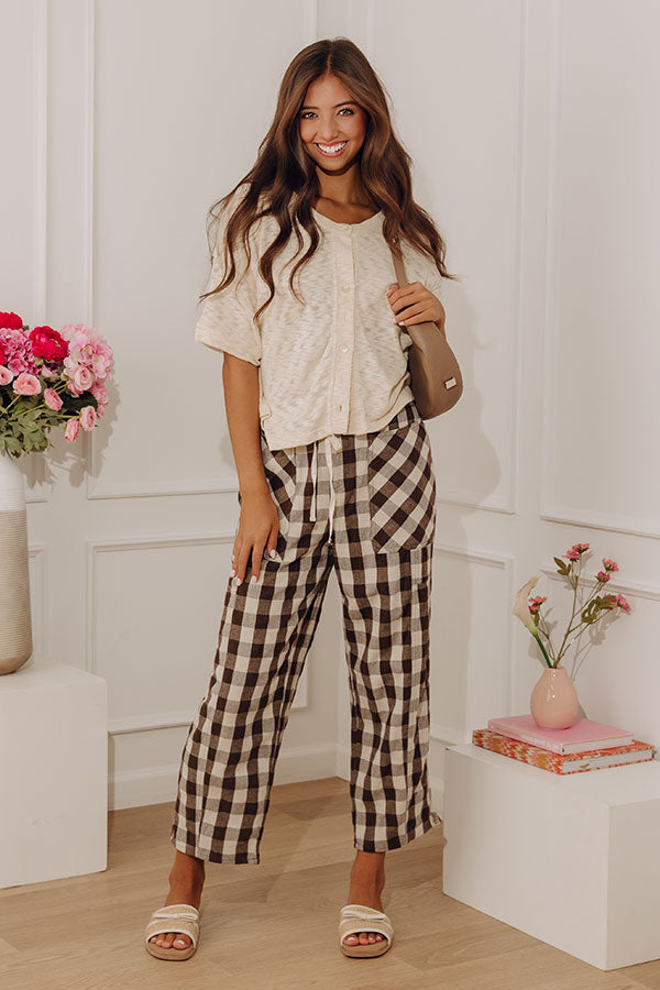 Bistro Chic Knit Button Up Top