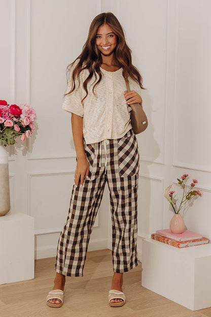 Bistro Chic Knit Button Up Top