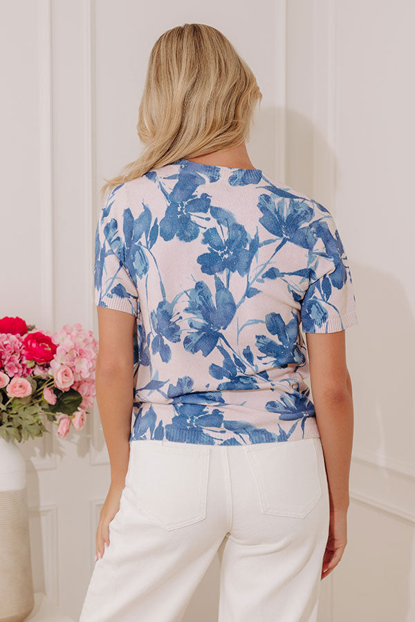 Fresh Beginnings Floral Knit Top