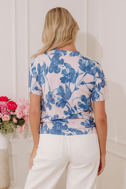 Fresh Beginnings Floral Knit Top