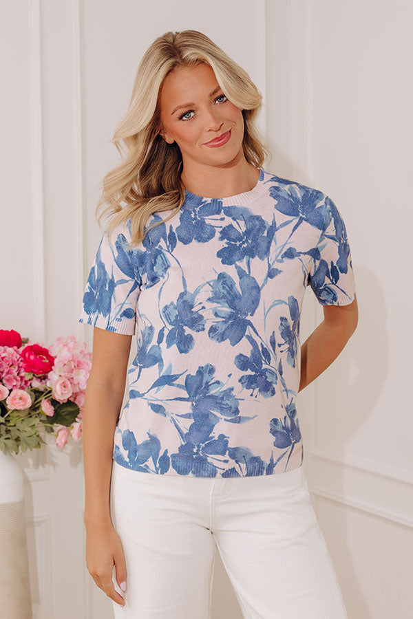Fresh Beginnings Floral Knit Top