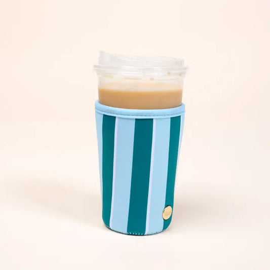 Sicily Stripes Teal Large Drink Sleeve
