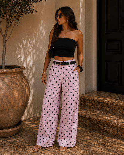 Dotty Days Wide Leg Pants
