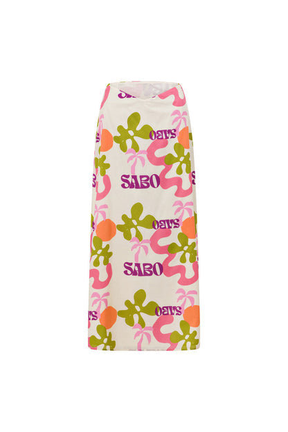 SAMPLE-Aaliyah Midi Skirt - Tropical