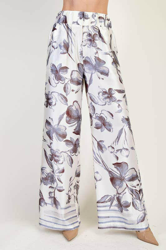 Resort Ready Printed Wide-Leg Pants