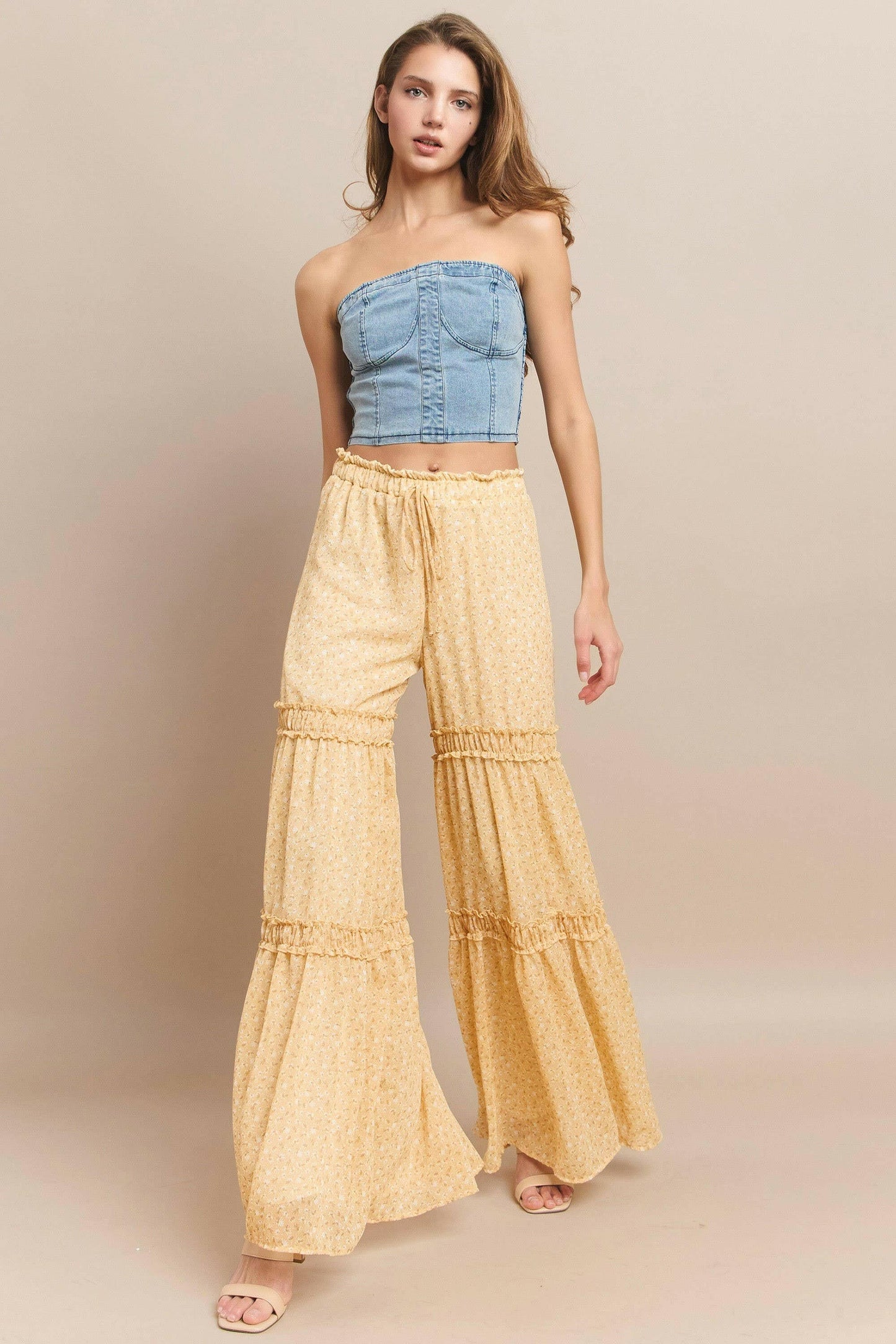 Sunset Stroll Floral Palazzo Pants