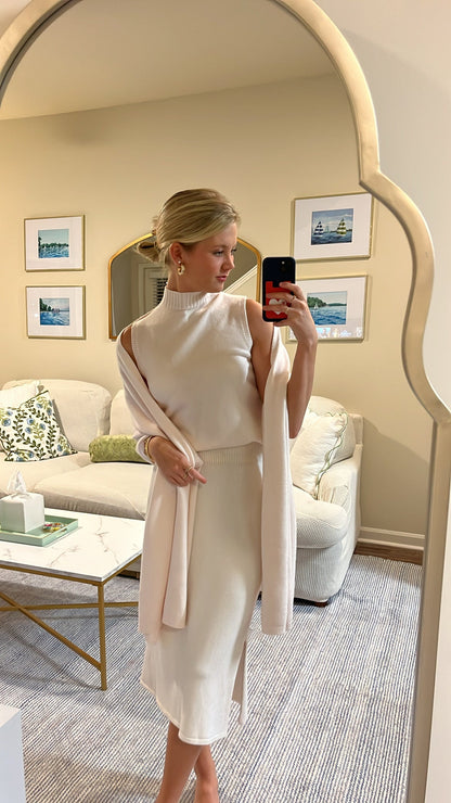 Isabella Pencil Skirt - Ivory