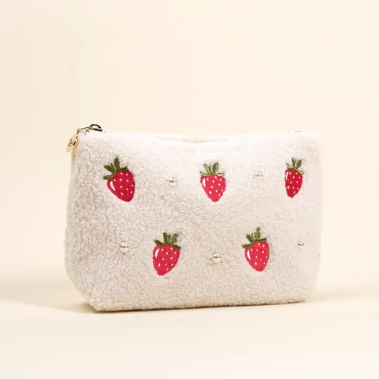 Strawberries Teddy Pouch