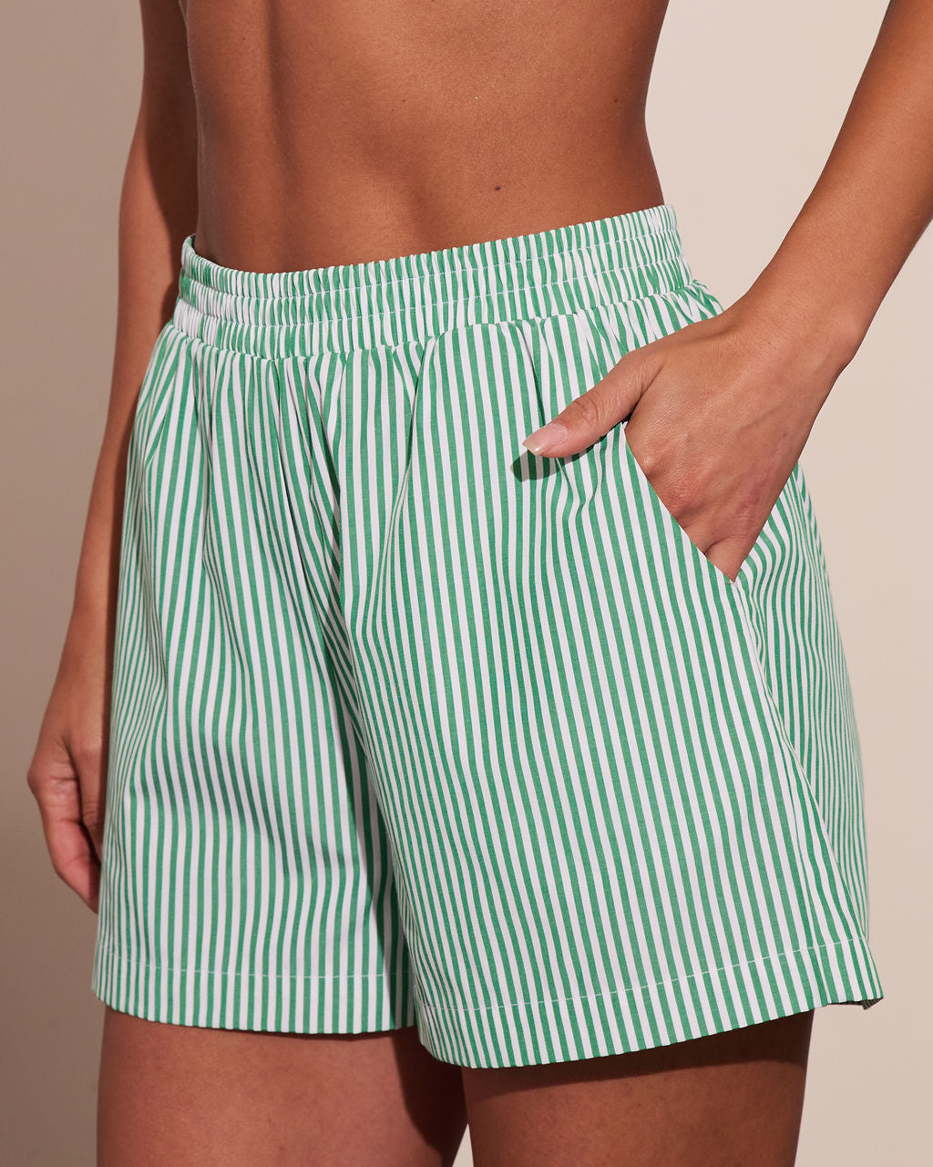 Fresh Dayglow Striped Mid Rise Shorts