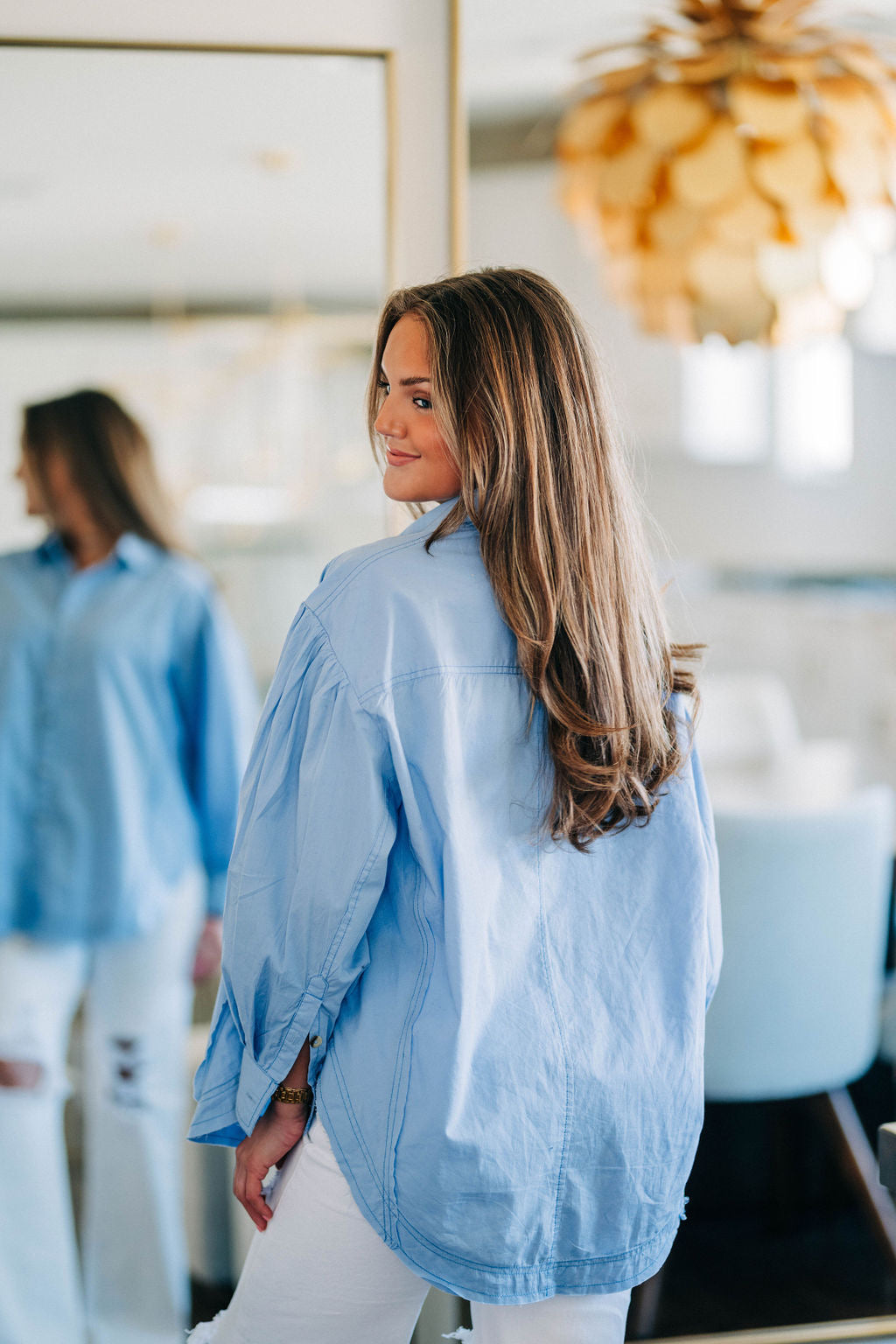 Happy Hour Top - Pearl Blue Combo FREE PEOPLE